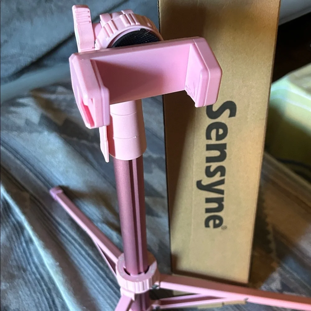 Pink Tripod Stand for Cameras and Phones